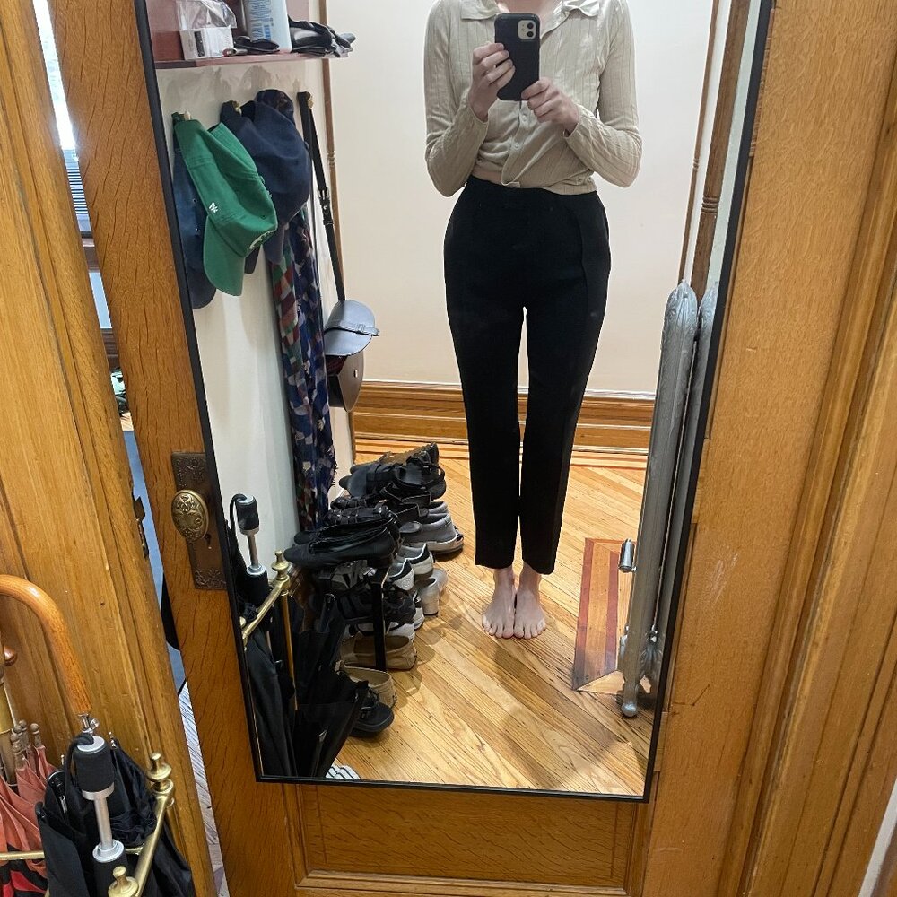 High Rise Cropped APC Classic Black Trousers Pristine Size 34 / US Size 0-2